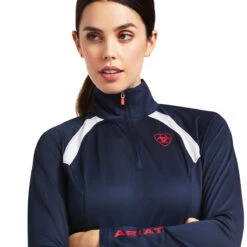 Ariat Sunstopper 2.0 Ladies Quarter Zip - Team 9 Ariat Sunstopper 2.0 Ladies Quarter Zip - Team -Lemie Horse Care Shop 10039184 c1146 alt1