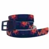 C4 Red Watercolor Ladies Belt With Navy Buckle -Lemie Horse Care Shop 102rdw c1146