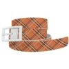 C4 Fall Plaid Ladies Belt With White Buckle -Lemie Horse Care Shop 109flp c1316
