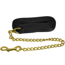 Jacks Lead Flat Nylon With 24 Inch Solid Brass Chain -Lemie Horse Care Shop 1140 c1105 bcf41ebd 2e87 4e4b 9314 45121db855ea