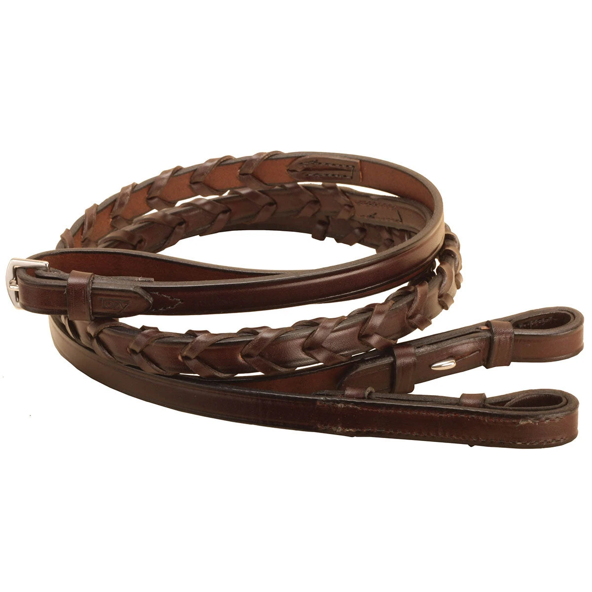 Tory Large Horse Laced Reins With Hook End 4 Tory Large Horse Laced Reins With Hook End - Image 2