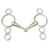 Korsteel Gag Bit 3-Ring European Elevator Copper Mouth -Lemie Horse Care Shop 14317