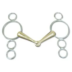 Korsteel Gag Bit 3-Ring European Elevator Copper Mouth