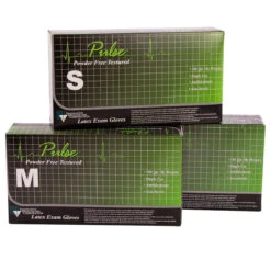 Latex Wrist Length Exam Gloves 100ct