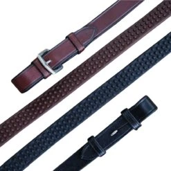 KL Select Red Barn Pebble Grip English Reins