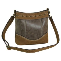 Justin Weathered Brown Crossbody Bag