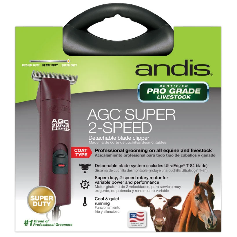 Andis AGC Super 2 Speed Horse Clipper With T-84 Blade 7 Andis AGC Super 2 Speed Horse Clipper With T-84 Blade - Image 5