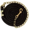 Weaver Leather Weaver Poly Lead With Brass Plated Chain - 8ft -Lemie Horse Care Shop 35 2125 c1105