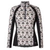 Kerrits Always Cool Ice Fil Long Sleeve Ladies Quarter Zip - Painted Horse