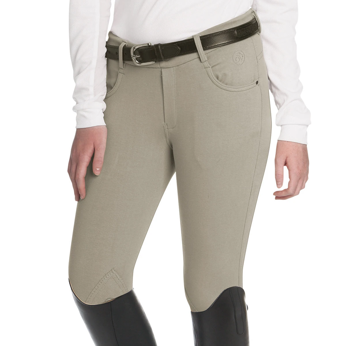 Ovation Euro Melange Knee Patch Girls Breech 3 Ovation Euro Melange Knee Patch Girls Breech