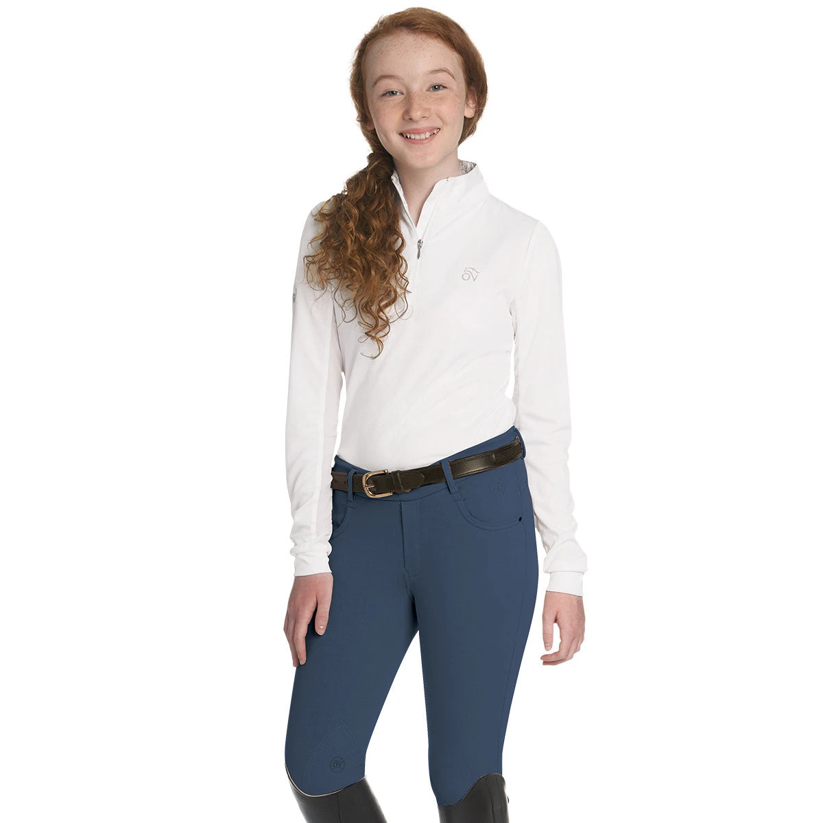 Ovation Euro Melange Knee Patch Girls Breech 4 Ovation Euro Melange Knee Patch Girls Breech - Image 2