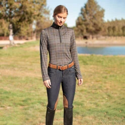 Kerrits Stretch Denim Knee Patch Ladies Breech -Lemie Horse Care Shop 50415k c1131 alt1