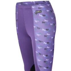 Kerrits Knee Patch Girls Performance Tights - Huckleberry -Lemie Horse Care Shop 60500k hb c1157 alt1