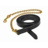 Leather Lead With 30 Inch Brass Chain -Lemie Horse Care Shop 9611 c1105