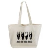 Just One More Horse Canvas Tote Bag 1 Just One More Horse Canvas Tote Bag -Lemie Horse Care Shop bd977