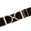 Ellany Black Gold Stirrup Elastic Ladies Belt -Lemie Horse Care Shop blk2gs c1105