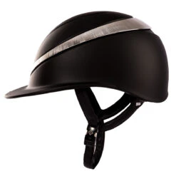 Charles Owen Halo CX Luxe MIPS -Black Matte With Platinum Ring -Lemie Horse Care Shop myhal cx2 c1105 alt1