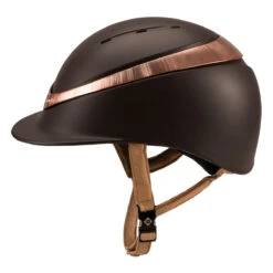 Charles Owen Halo CX MIPS - Brown Matte With Stellar Rose Gold -Lemie Horse Care Shop myhal cx3 c1109 alt1