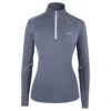 RJ Classics Sienna 37.5 Long Sleeve Ladies Quarter Zip - Grey Fog -Lemie Horse Care Shop sn513 c1125