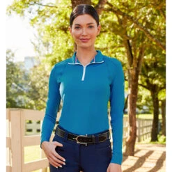 RJ Classics Sienna 37.5 Long Sleeve Ladies Quarter Zip -Lemie Horse Care Shop sn549 c1130 alt1