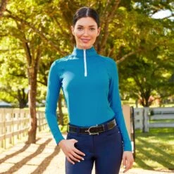 RJ Classics Sienna 37.5 Long Sleeve Ladies Quarter Zip -Lemie Horse Care Shop sn549 c1130 alt2