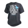 Horses Unlimited Alone Ladies Tee 1 Horses Unlimited Alone Ladies Tee -Lemie Horse Care Shop uh7643 c1177
