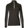 Tailored Sportsman Ice Fil Long Sleeve Ladies Quarter Zip - Black -Lemie Horse Care Shop zt1507 blk c1105