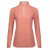 Tailored Sportsman Ice Fil Long Sleeve Ladies Quarter Zip - Peony -Lemie Horse Care Shop zt1752 pes c1185
