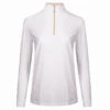Tailored Sportsman Ice Fil Long Sleeve Ladies Quarter Zip - White -Lemie Horse Care Shop zt1807 wwg c1172